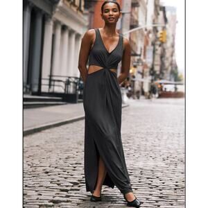 Beyond Yoga Maxi Around The World Front Twist Dress Women’s XL Black Cutout